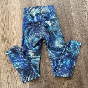 Lululemon Wunder Train High-Rise Tight 25" *Foil Shapeshifter Flux Blue Multi 0